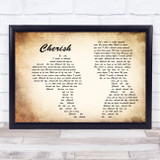 Kool & The Gang Cherish Man Lady Couple Song Lyric Quote Print