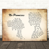 Shawn Mendes No Promises Man Lady Couple Song Lyric Quote Print