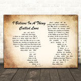 The Darkness I Believe In A Thing Called Love Man Lady Couple Song Lyric Print