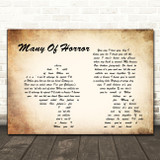 Biffy Clyro Many Of Horror (When We Collide) Man Lady Couple Song Lyric Print