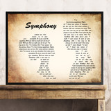 Clean Bandit Symphony Man Lady Couple Song Lyric Quote Print