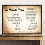 Kenny Chesney El Cerrito Place Man Lady Couple Song Lyric Quote Print