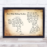 Elvis Presley Can't Help Falling In Love Man Lady Couple Song Lyric Quote Print