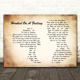 Blue Swede Hooked On A Feeling Man Lady Couple Song Lyric Quote Print