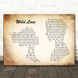 James Bay Wild Love Man Lady Couple Song Lyric Quote Print