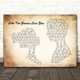 Meghan Trainor Like I'm Gonna Lose You Man Lady Couple Song Lyric Quote Print