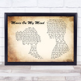 Saint Raymond Movie On My Mind Man Lady Couple Song Lyric Quote Print