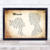 Shinedown Miracle Man Lady Couple Song Lyric Quote Print