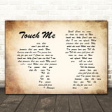 The Doors Touch Me Man Lady Couple Song Lyric Quote Print