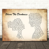 The Saw Doctors Share The Darkness Man Lady Couple Song Lyric Quote Print