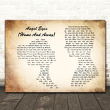 Wet Wet Wet Angel Eyes (Home And Away) Man Lady Couple Song Lyric Quote Print