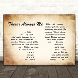 Elvis Presley There's Always Me Man Lady Couple Song Lyric Quote Print
