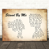 Ben E King Stand By Me Man Lady Couple Song Lyric Quote Print