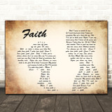 George Michael Faith Man Lady Couple Song Lyric Quote Print