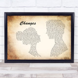 2Pac Changes Man Lady Couple Song Lyric Print