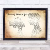 Grant Gustin Running Home to You Man Lady Couple Song Lyric Print