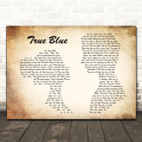 Madonna True Blue Man Lady Couple Song Lyric Print
