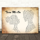 Norah Jones Turn Me On Man Lady Couple Song Lyric Print