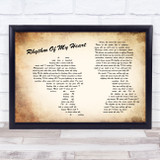 Rod Stewart Rhythm Of My Heart Man Lady Couple Song Lyric Print