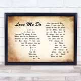 The Beatles Love Me Do Man Lady Couple Song Lyric Print