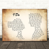 Westlife I Do Man Lady Couple Song Lyric Print
