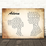 Miguel Adorn Man Lady Couple Song Lyric Quote Print