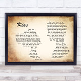 Prince Kiss Man Lady Couple Song Lyric Quote Print