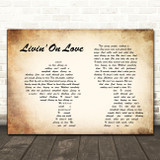 Alan Jackson Livin' On Love Man Lady Couple Song Lyric Print