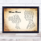 Henry Mancini Moon river Man Lady Couple Song Lyric Print