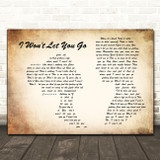 James Morrison I Won't Let You Go Man Lady Couple Song Lyric Print