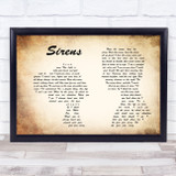 Pearl Jam Sirens Man Lady Couple Song Lyric Print