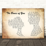 Elbow The Bones of You Man Lady Couple Song Lyric Quote Print