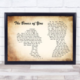Elbow The Bones of You Man Lady Couple Song Lyric Quote Print