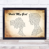 George Ezra Hold My Girl Man Lady Couple Song Lyric Quote Print