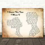 Mayday Parade I Swear This Time I Mean It Man Lady Couple Song Lyric Quote Print