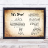 Rascal Flatts My Wish Man Lady Couple Song Lyric Quote Print