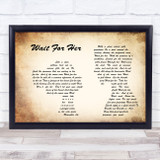 Roger Waters Wait For Her Man Lady Couple Song Lyric Quote Print