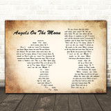 Thriving Ivory Angels On The Moon Man Lady Couple Song Lyric Quote Print