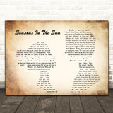 Westlife Seasons In The Sun Man Lady Couple Song Lyric Quote Print