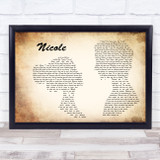 Hotel Books Nicole Man Lady Couple Song Lyric Print