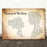 Micky Modelle Dancing In The Dark Man Lady Couple Song Lyric Print