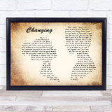 Sigma ft Paloma Faith Changing Man Lady Couple Song Lyric Print