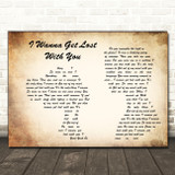 Stereophonics I Wanna Get Lost With You Man Lady Couple Song Lyric Print