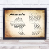 Steve miller Band Abracadabra Man Lady Couple Song Lyric Print