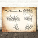The Shires I Just Wanna Love You Man Lady Couple Song Lyric Print