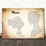 Dermot Kennedy Rome Man Lady Couple Song Lyric Music Art Print
