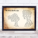 Neil Diamond The Story Of My Life Man Lady Couple Song Lyric Music Art Print
