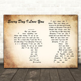 Boyzone Every Day I Love You Man Lady Couple Song Lyric Music Art Print