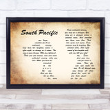 Some Enchanted Evening South Pacific Man Lady Couple Song Lyric Music Art Print