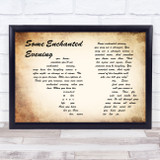 South Pacific Some Enchanted Evening Man Lady Couple Song Lyric Music Art Print